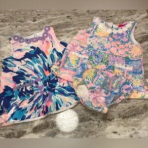 Lilly Pulitzer 12-18 baby shift dress bundle off tropic and patch my drift